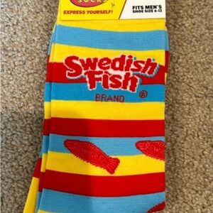 Swedish Fish Men's Colorful Striped Socks
